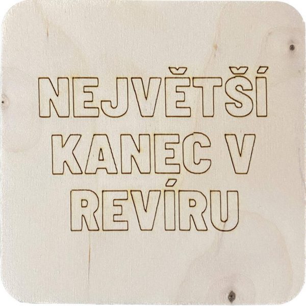 Dřevěný podtácek - Největší kanec v revíru