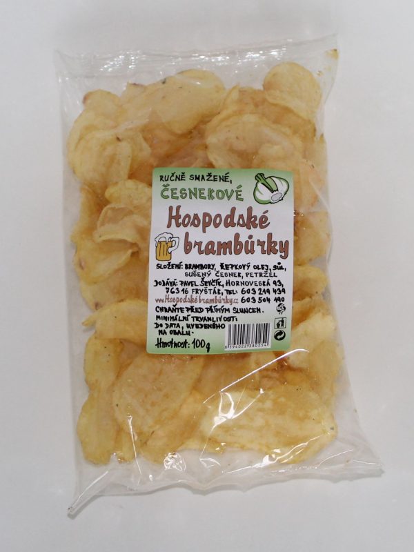 Hospodské brambůrky česnekové -100g